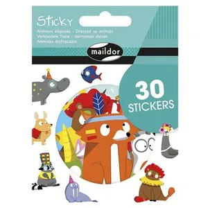 Comparateur de prix : Maildor Stickers Sticky - Animaux déguisés - 30 pcs