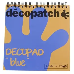 Décopatch - Bloc color Decopad 48 feuilles 15x15cm - Bleu pas cher