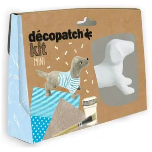 Comparateur de prix : Clairefontaine Mini-kit Décopatch - DECOPATCH - Teckel - 6 pièces - 13,5 cm - Idéal pour tous les âges