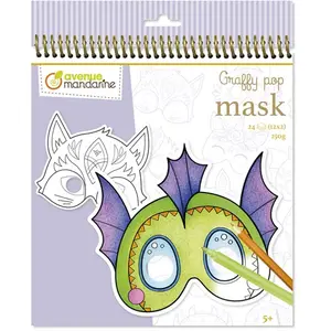 Comparateur de prix : Avenue Mandarine Carnet de coloriage Graffy Pop Mask Animaux fantastiques