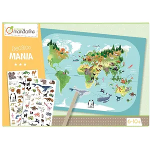 Comparateur de prix : Clairefontaine Boîte créative Avenue Mandarine Decalco Mania Planisphère