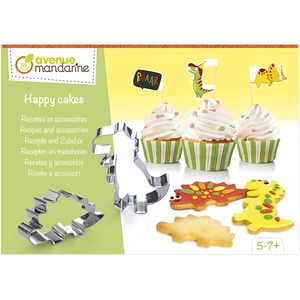 Comparateur de prix : Avenue Mandarine Kit de cuisine créative Happy Cake Recette accessoires Dinosaures