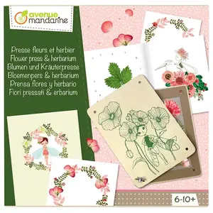 Comparateur de prix : Clairefontaine Kit créatif Avenue Mandarine Presse Fleurs et herbier