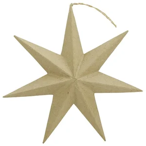 Clairefontaine Décopatch NO011O - Un support en papier brun mâché 4,1x20x20 cm, Etoile à suspendre pas cher
