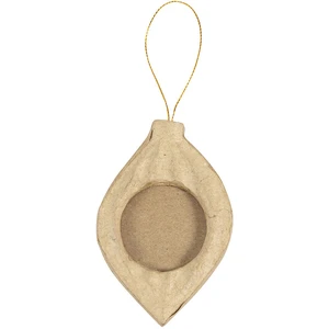 Décopatch Cadre Boule de Noël allongée avec stries