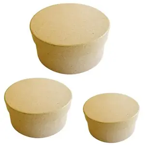 Comparateur de prix : Clairefontaine Boîtes à chapeaux - Décopatch - Set de 3 - 15 cm de hauteur - Personnalisables - Marron
