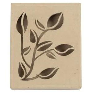 Décopatch Boîte rectangle en papier mâché Couvercle motif végétal 15 x... pas cher