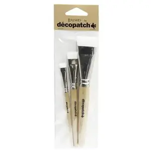 Comparateur de prix : Décopatch Lot de 3 pinceaux Nylon - Numéro 10-17-30