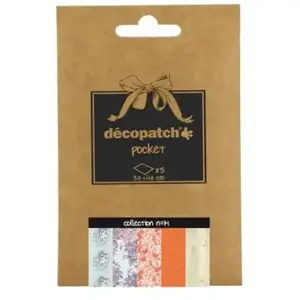Deco Pocket - Decopatch - Collection N 14 - 5 feuilles - 30x40cm - Mixte pas cher