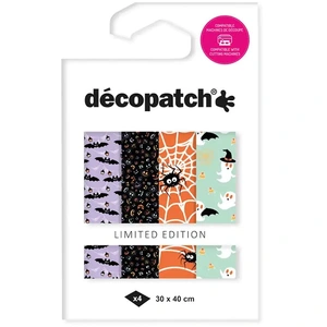 Comparateur de prix : Décopatch Papier Texture 30 x 40 cm 4 pcs Foil Halloween