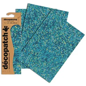 Clairefontaine 3 feuilles Décopatch - Écailles bleu 729