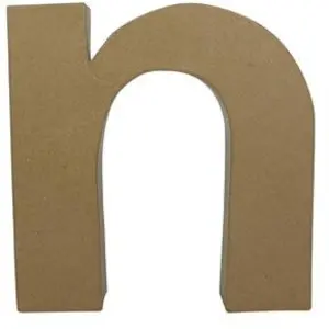 Décopatch AC407O - Un support en papier brun mâché 5x22x22 cm, Lettre fantaisie N pas cher