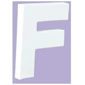 Clairefontaine Support à décorer en papier mâché - Petite lettre F - h. 12 cm pas cher