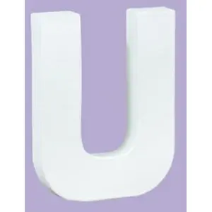 Décopatch Support à décorer en papier mâché - Petite lettre U - h. 12 cm