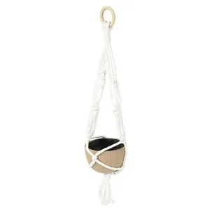 Comparateur de prix : Décopatch Petite suspension macramé avec cache-pot 11 x 11 x 42 cm