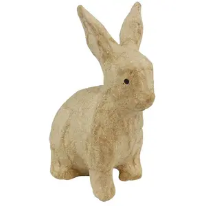 Décopatch Lapin assis 11 cm en papier mâché