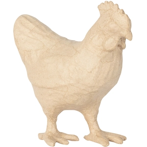 Decopatch Décopatch SA228C - Un support en papier brun mâché 18x8,5x19 cm, Poule