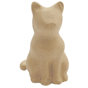 Comparateur de prix : Decopatch Chat assis - 15cm - Papier mâché
