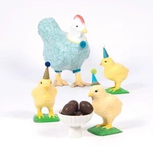 Décopatch Poussin en papier mâché - 12,5 x 11 x 7 cm