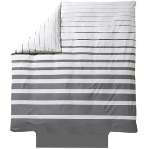 Blanc des Vosges Housse de couette percale GRAND LARGE Acier pas cher
