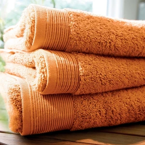 Blanc des Vosges Carré de toilette Paprika 30 x 30 cm pas cher