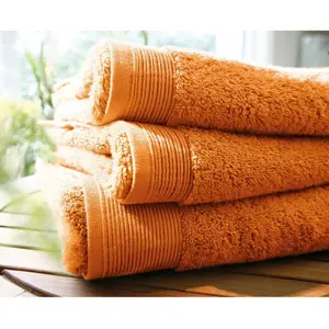 Blanc des Vosges Serviette de bain micro-coton 600 gr/m² Paprika pas cher