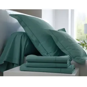 Drap housse Satin BLANC DES VOSGES 140 x 190 cm Coton pas cher