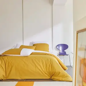 Drap housse percale, Duo BLANC DES VOSGES 90 x 190 cm Coton pas cher