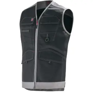 Comparateur de prix : Gilet de travail trowel sans manches 9ATTUP noir/gris T0 Lafont LA-9ATTUP-985-0