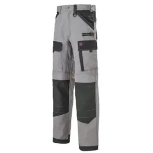 Pantalon de travail multipoches RULER WORK ATTITUDE gris/noir T5 - LAF...