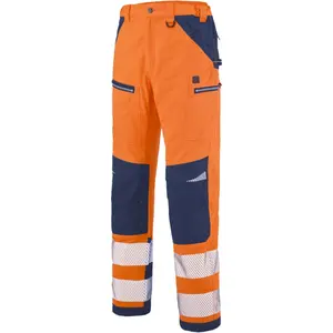 Comparateur de prix : LAFONT Pantalon Spanner Hivi Orange Fluo/bleu Marine T3