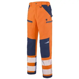 Lafont - Pantalon homme spanner hv orange/bleu marine T5/2XL 1ATHHV-6-404-5/2XL pas cher