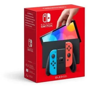 Console Nintendo Switch - Modèle OLED·Bleu Néon & Rouge Néon(Version Hong Kong + Adaptateur Européen)Vendu parcdiscount