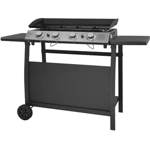Comparateur de prix : Happy Garden - Plancha au gaz valencia - 4 brûleurs 10kW + chariot
