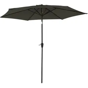 Happy Garden Parasol Droit Hapuna Rond 2,70m De Diamètre Gris pas cher