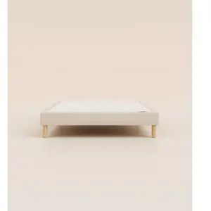 Sommier tapissier 160x210 cm - Bibloc - Beige - Bois responsable - Qua...