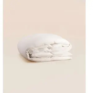 Tediber Housse de couette 220x240 cm - Satin de coton - Blanc - Douce, légère... pas cher