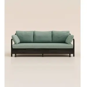 Canapé lit 2 places - Tissu Vert - Avec matelas mémoire de forme - Tediber pas cher