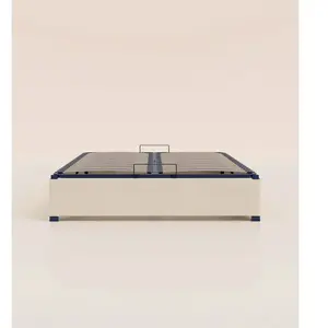 Sommier coffre 180x200 cm - Beige - Acier recyclé et lattes en bois - ...Vendu partediber