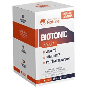 Prescription Nature Biotonic adulte 90 gélules pas cher