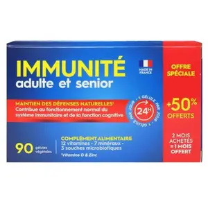 Comparateur de prix : PHARMASCIENCE Immunité Adulte et Sénior 90 gélules