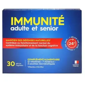 Comparateur de prix : PHARMASCIENCE Immunité Adulte et Sénior 30 gélules
