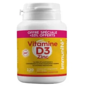 PHARMASCIENCE VITAMINE D3 + ZINC 120 GELULES pas cher