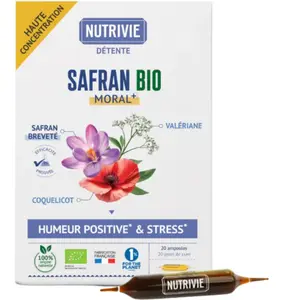 Nutrivie Safran Bio & Valériane 20 ampoules pas cher