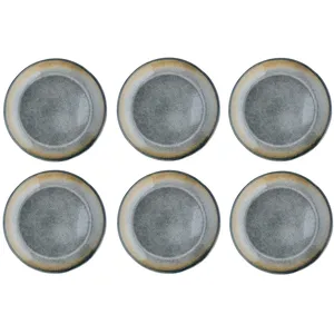 Bjorn Lot De 6 Assiettes Plates En Grès Gris D27Vendu paramazon