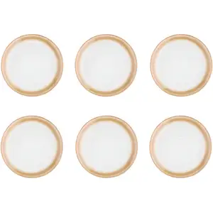 Comparateur de prix : Björn Lot De 6 Assiettes À Dessert En Grès Beige D21,5