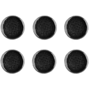Björn Lot de 6 assiettes à dessert en grès noir D21 pas cher