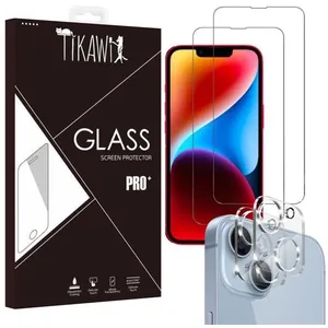 Tikawi x4 Verres trempés Iphone 14 Plus (6.7) [2 Ecrans + 2 Caméras] H... pas cher