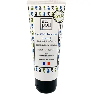 AU POIL la Gel lavant 3 en 1 Fraîcheur de Musc pour le corps, la barbe... pas cher