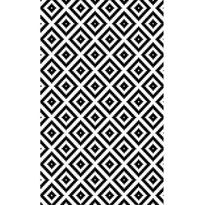 Comparateur de prix : MANI TEXTILE - Tapis Black&White Carreaux Dimensions - 120x180